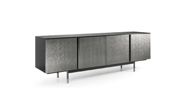 Melody Rain wooden sideboard covered in metal by Cantori