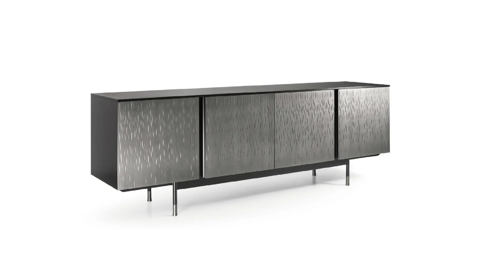 Melody Rain wooden sideboard covered in metal by Cantori