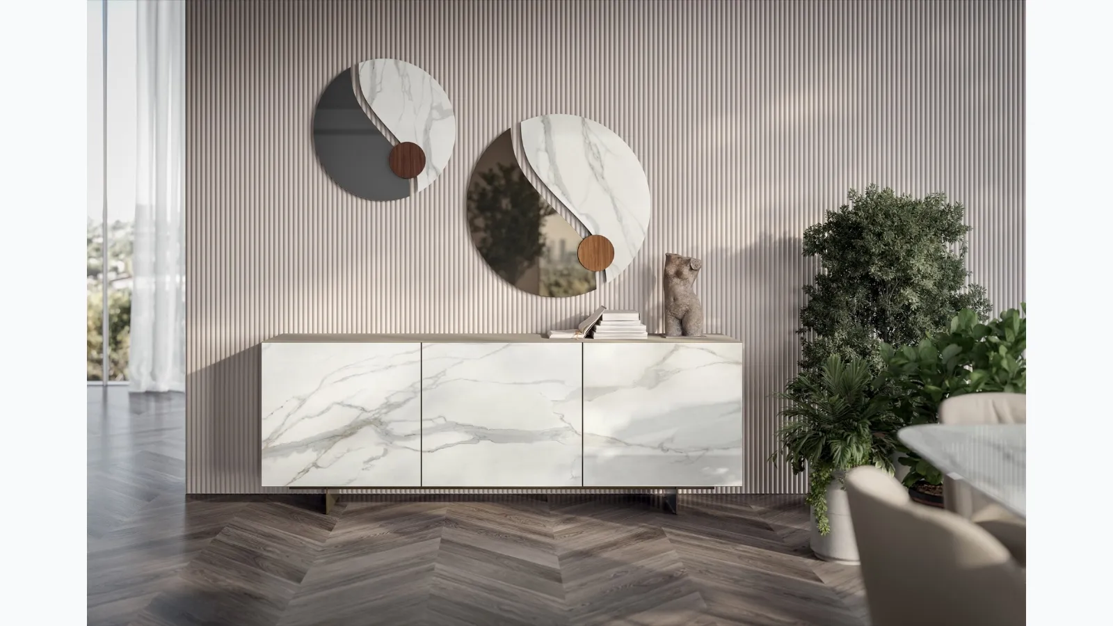Olympia sideboard in SuperMarble by Bontem