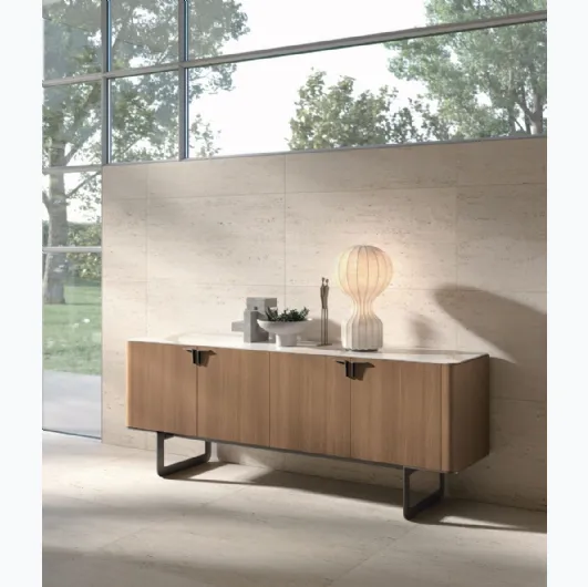 Pandora sideboard in cognac oak material by Tomasella.