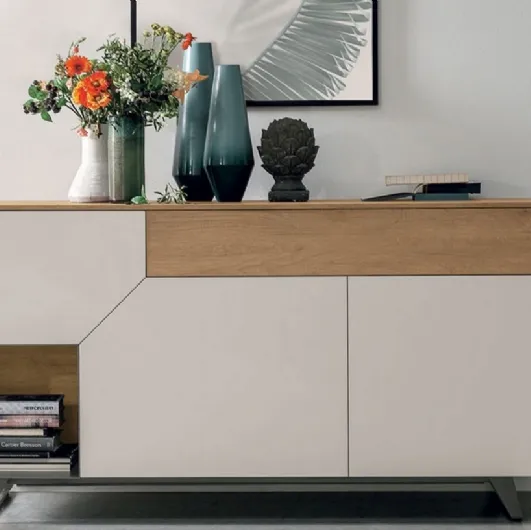 Madia Remix X01 in matte mother-of-pearl material, light knotted material and anthracite metal base by Tomasella.