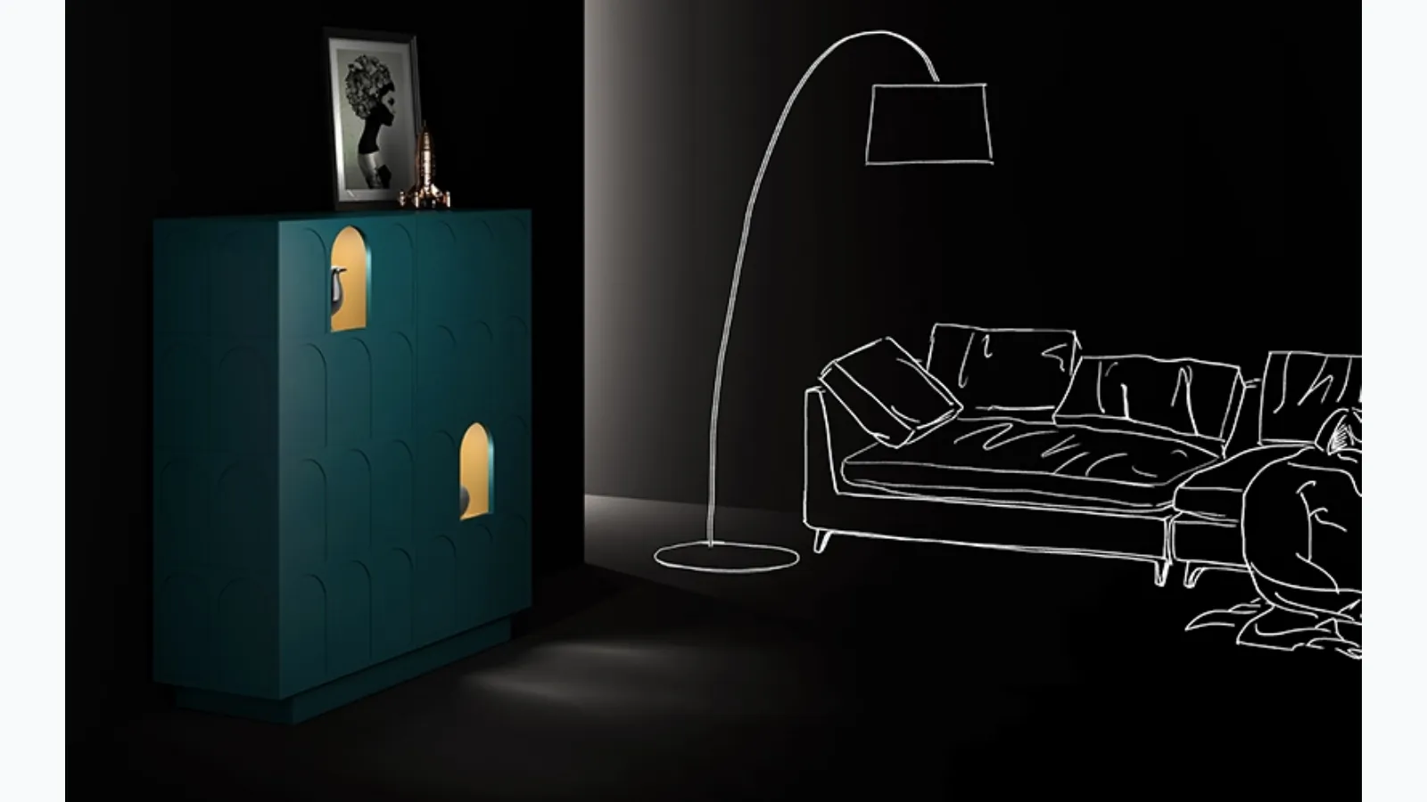 Roma sideboard by Minotti Italy