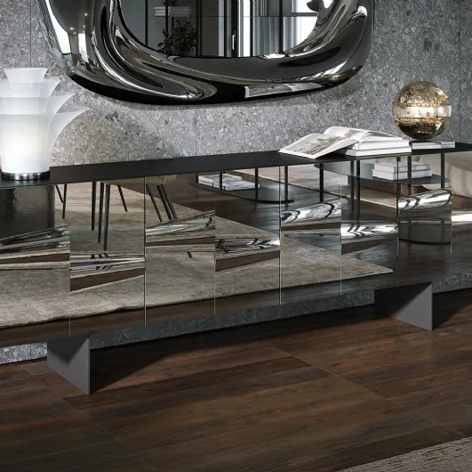 Fused glass sideboard Saffira by Tonin Casa.