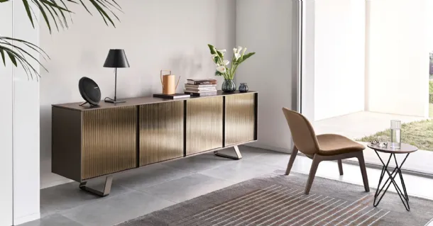 Mirrored glass Secret sideboard by Calligaris.