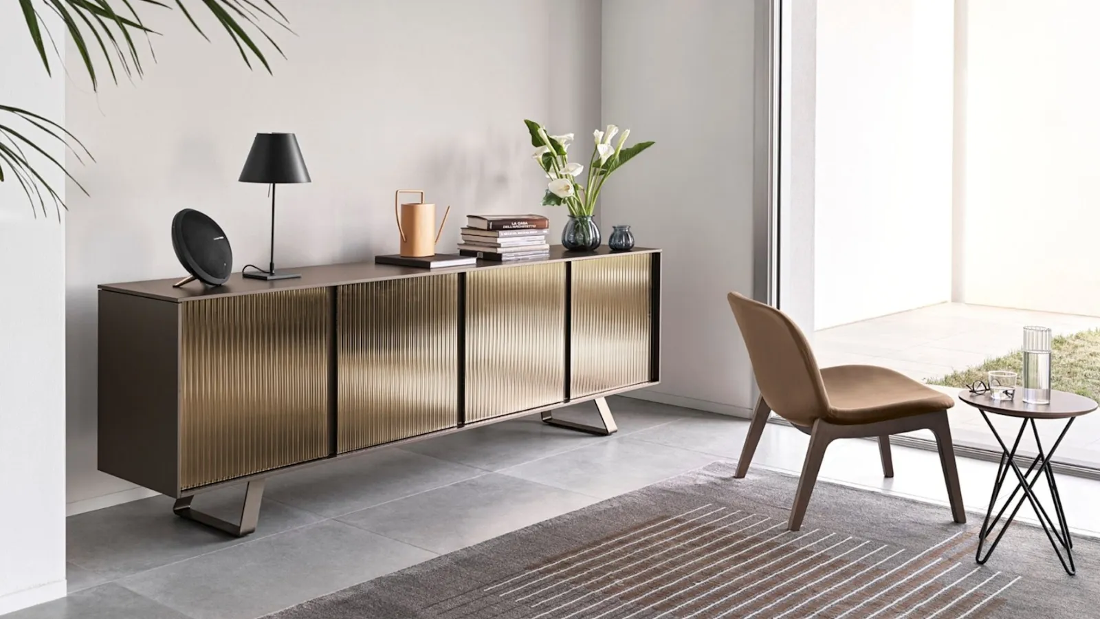 Mirrored glass Secret sideboard by Calligaris.