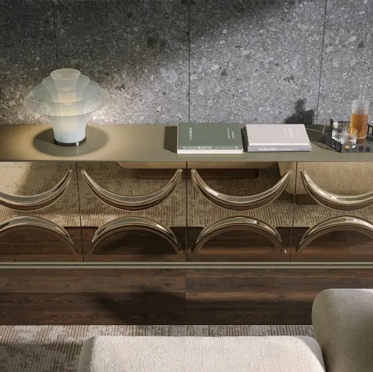 Sideboard with mirrored doors Selene by Tonin Casa.