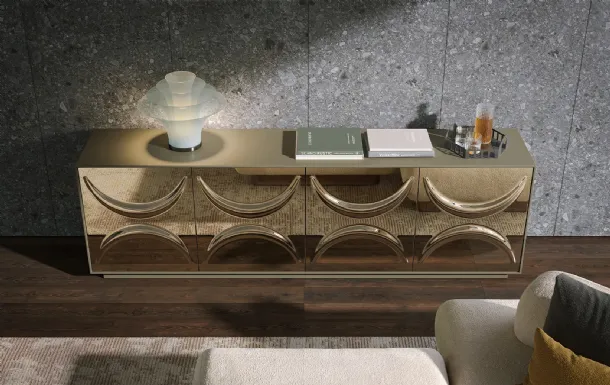 Sideboard with mirrored doors Selene by Tonin Casa.