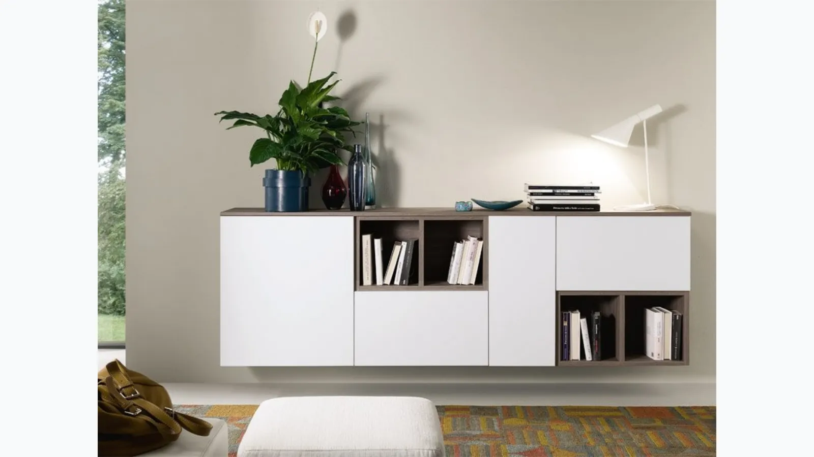 Wall-mounted sideboard Spot Irma White of S75