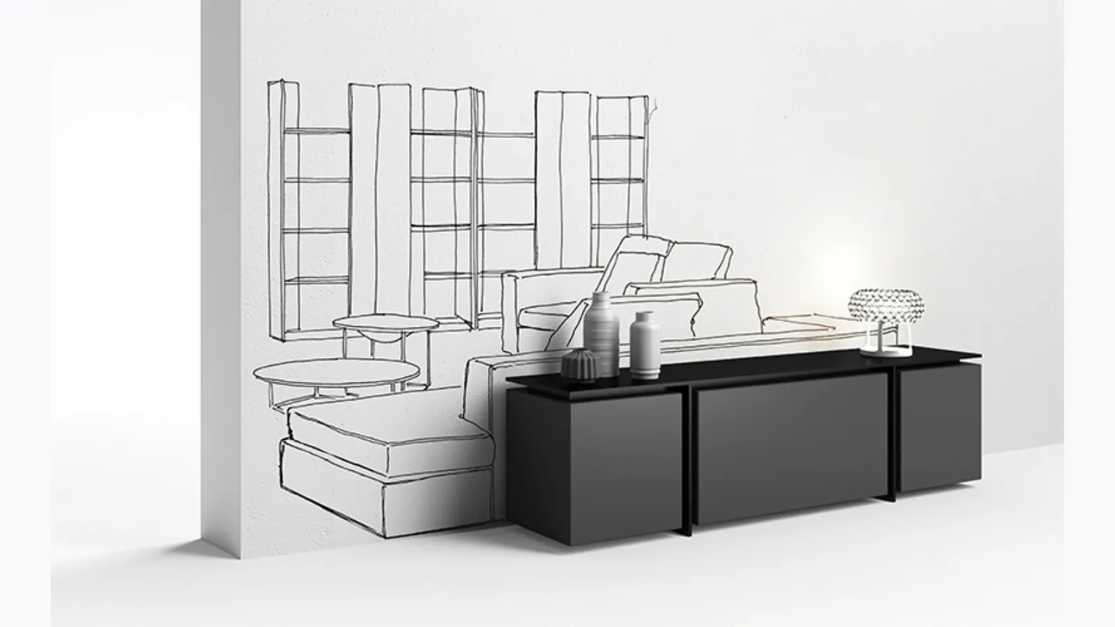 Minotti Italia's Suspance Sideboard