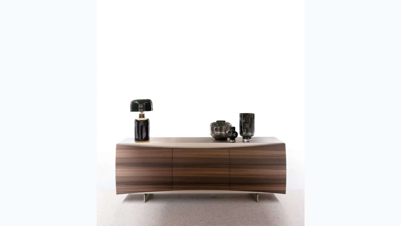 Vele sideboard in Canaletto walnut essence by Presotto.