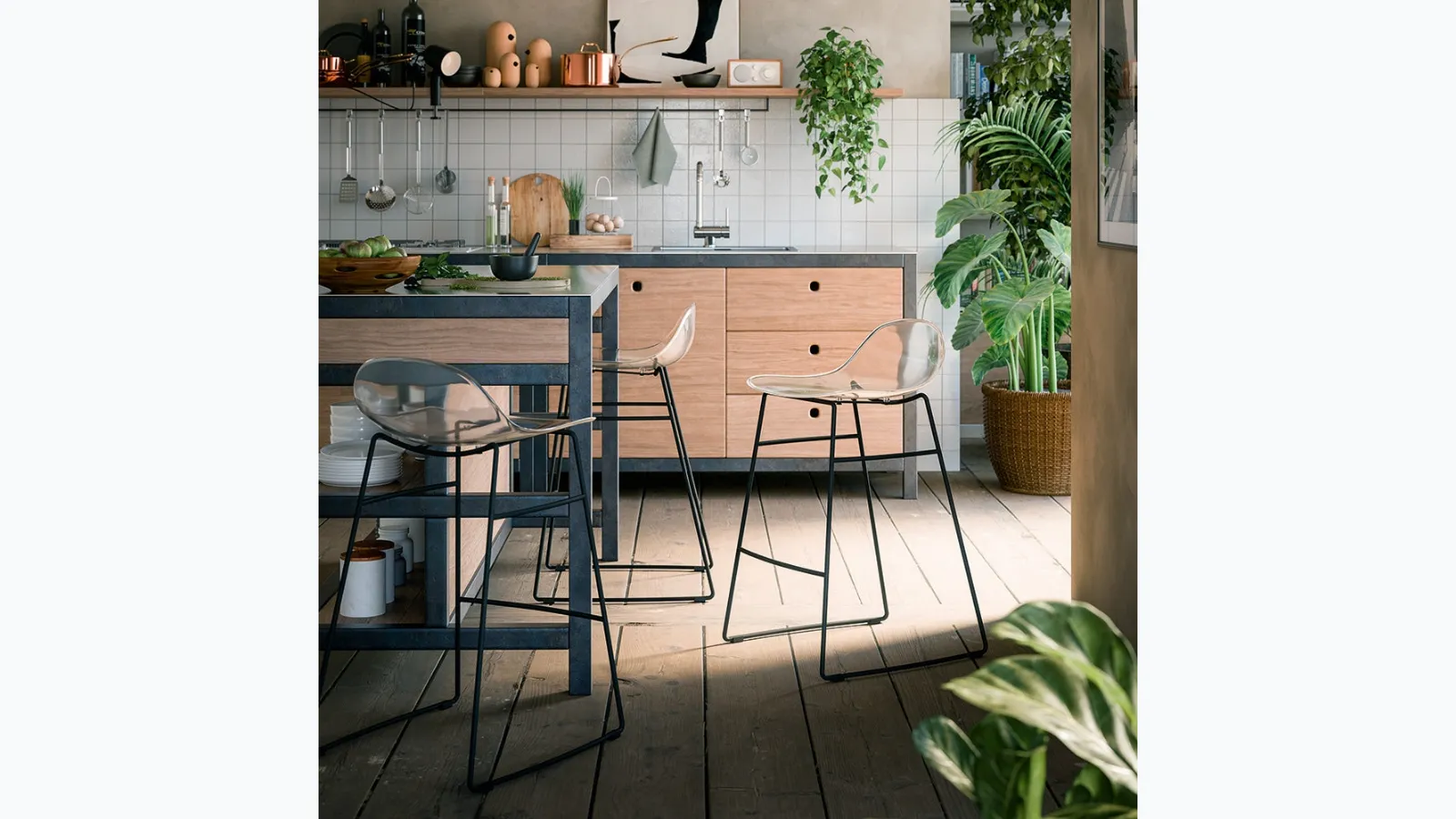 Transparent Academy Stool by Connubia