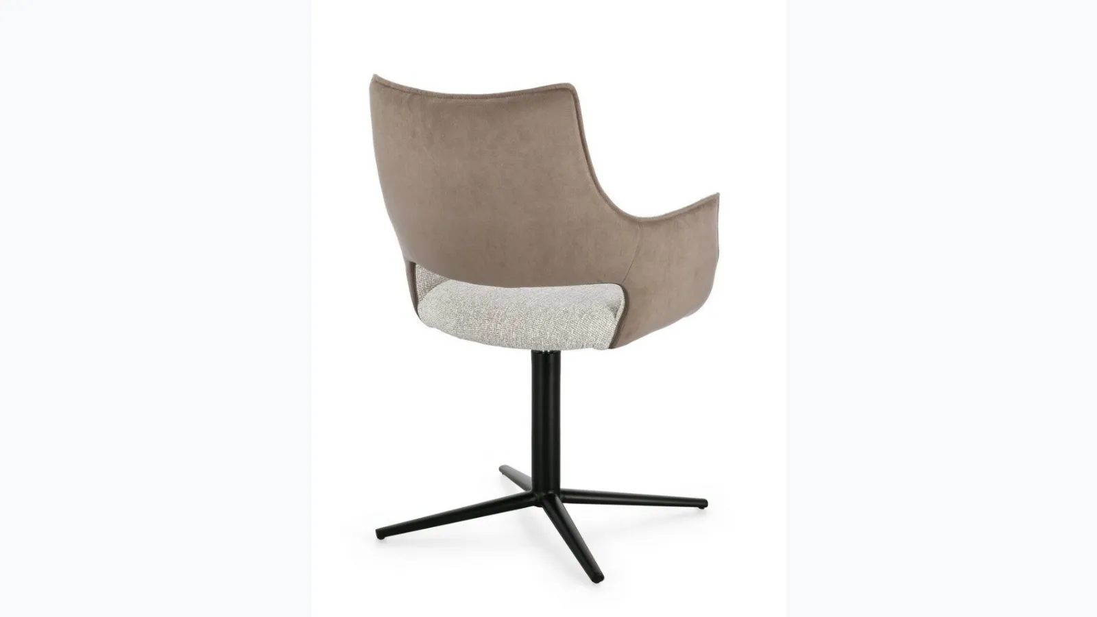 Adellinde Lodge Chair in upholstered fabric and leather by Bizzotto