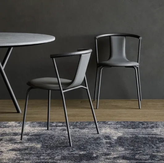 Agel Leather Chair by Novamobili
