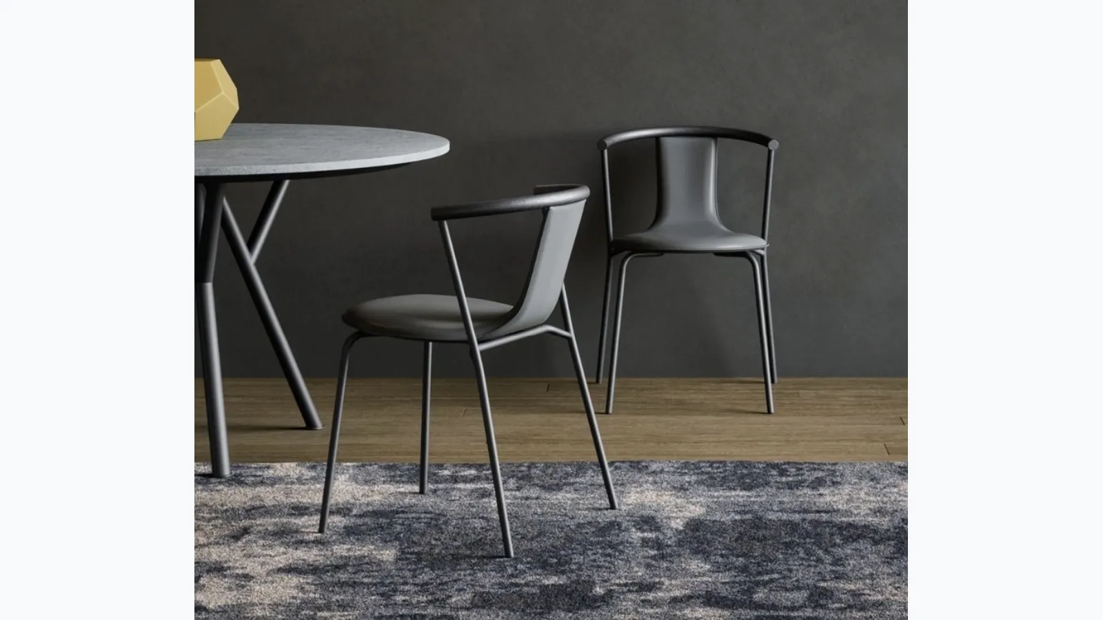 Agel Leather Chair by Novamobili