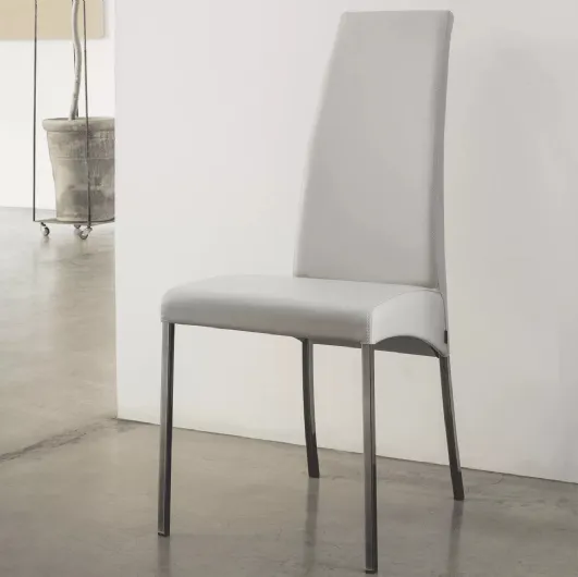 Aida chair in eco-leather by Bontem