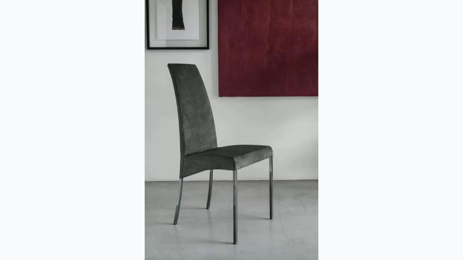Aida chair in eco-friendly nabuk leather by Bontem