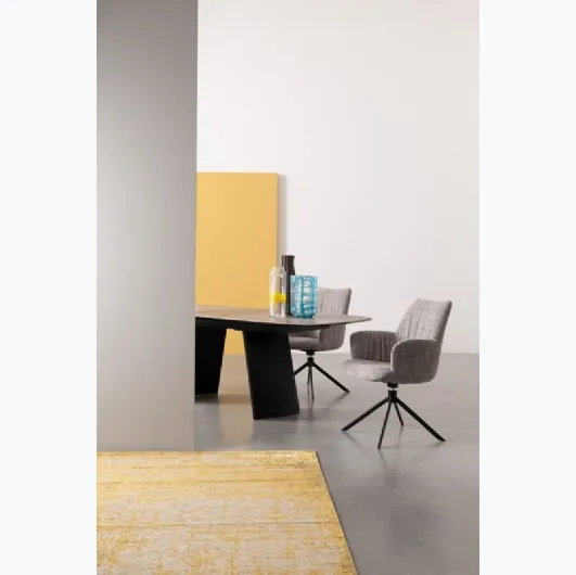 Alexander chair upholstered in fabric by Bizzotto