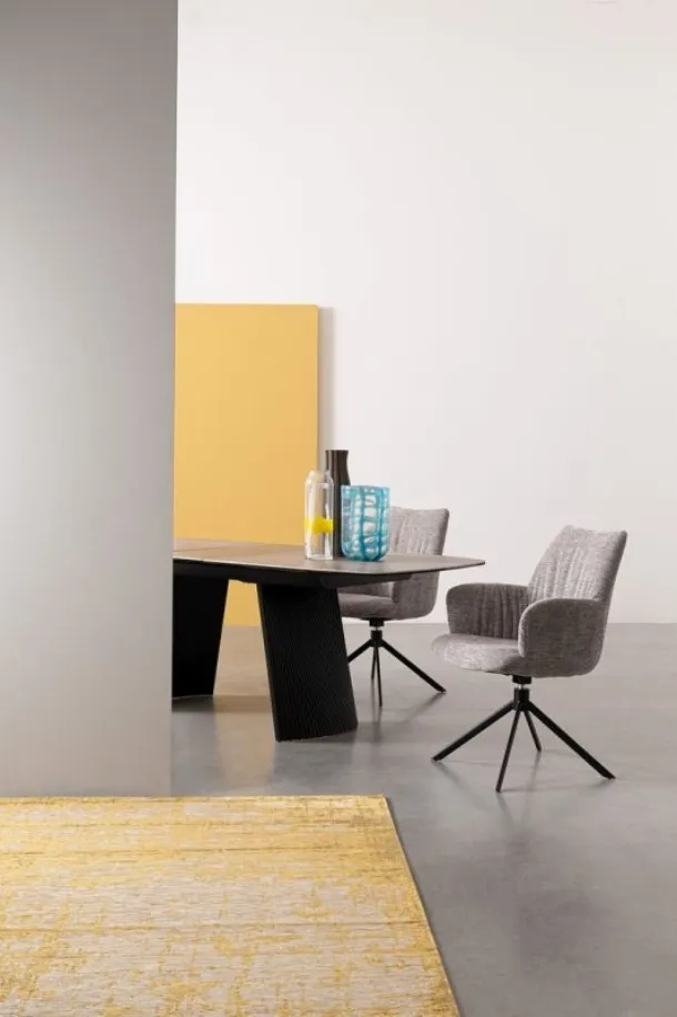 Alexander chair upholstered in fabric by Bizzotto