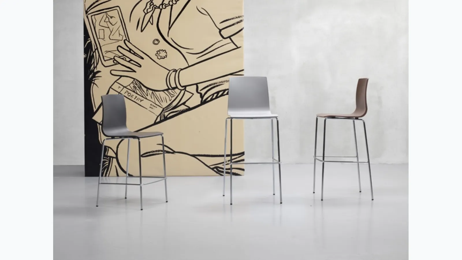 Alice stool in technopolymer by Scab Design.