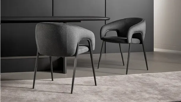 Upholstered fabric chair by Bonaldo