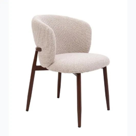 Amalia upholstered chair in fabric by Bizzotto