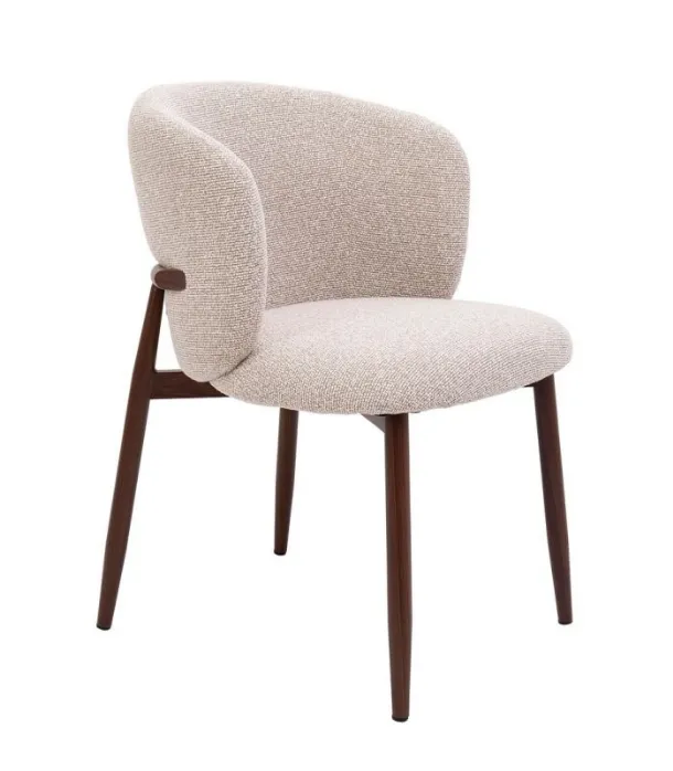 Amalia upholstered chair in fabric by Bizzotto