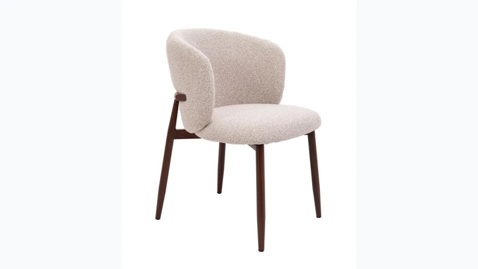 Amalia upholstered chair in fabric by Bizzotto