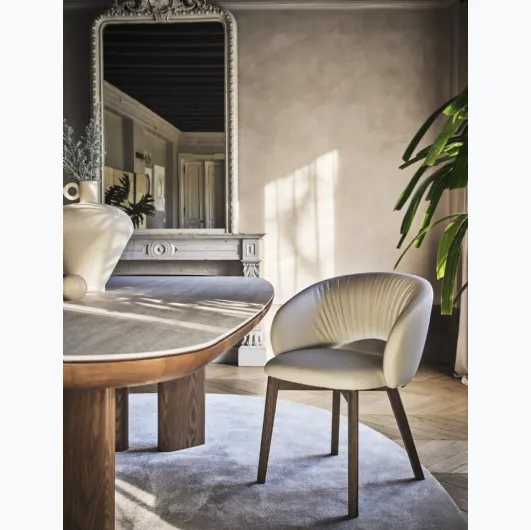 Leather chair Anime Wood by Calligaris