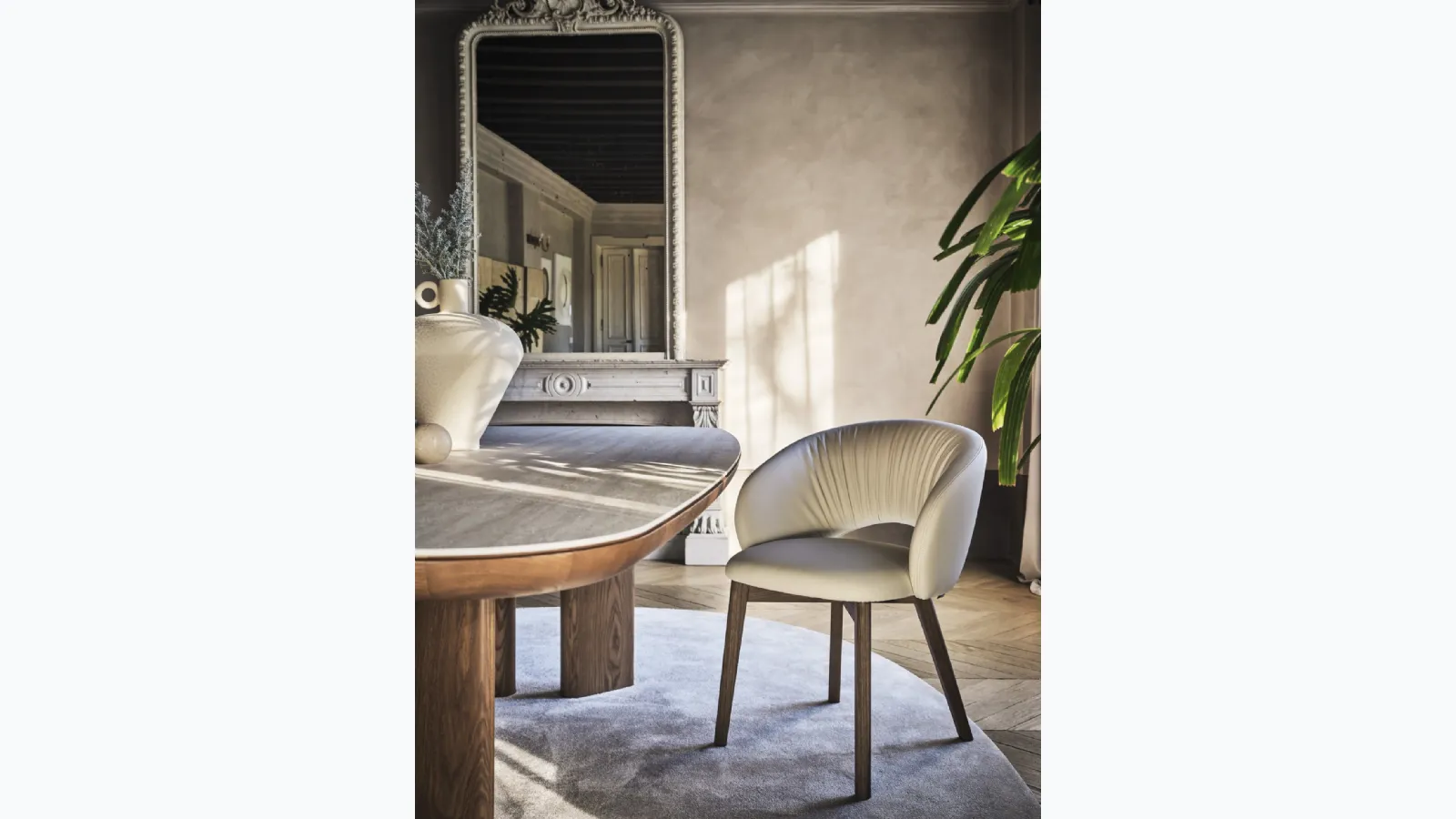 Leather chair Anime Wood by Calligaris