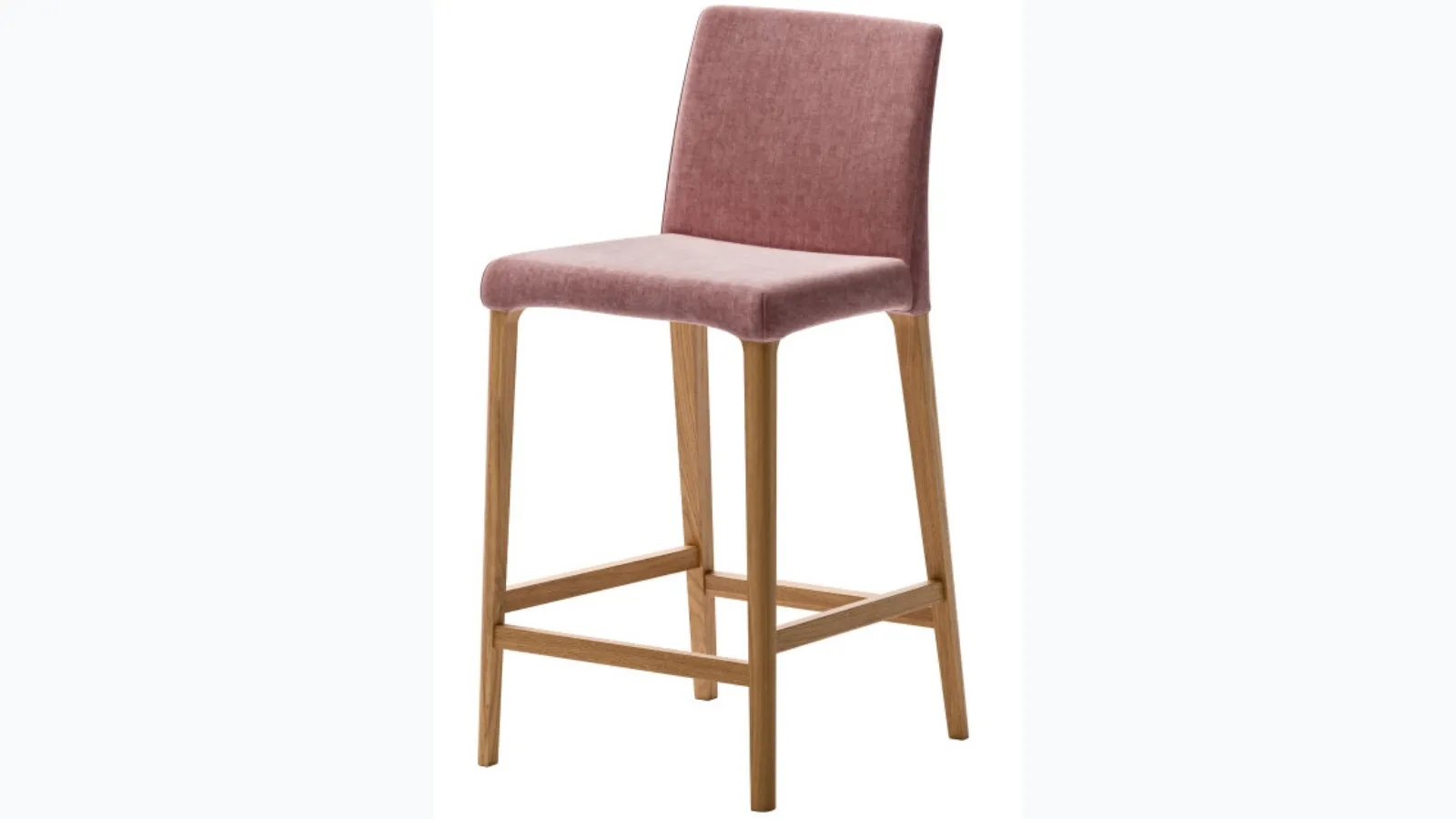 Anna stool in fabric with ash structure by Veneta Cucine.