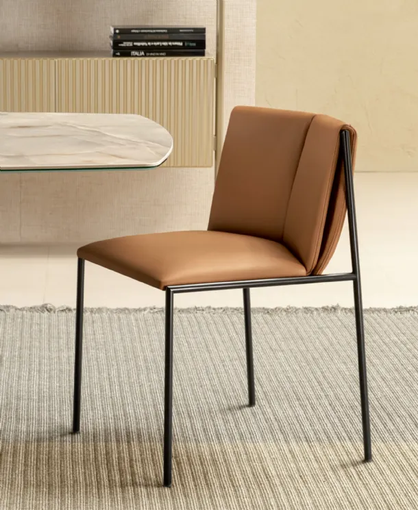 Archimede Leather Chair by Riflessi