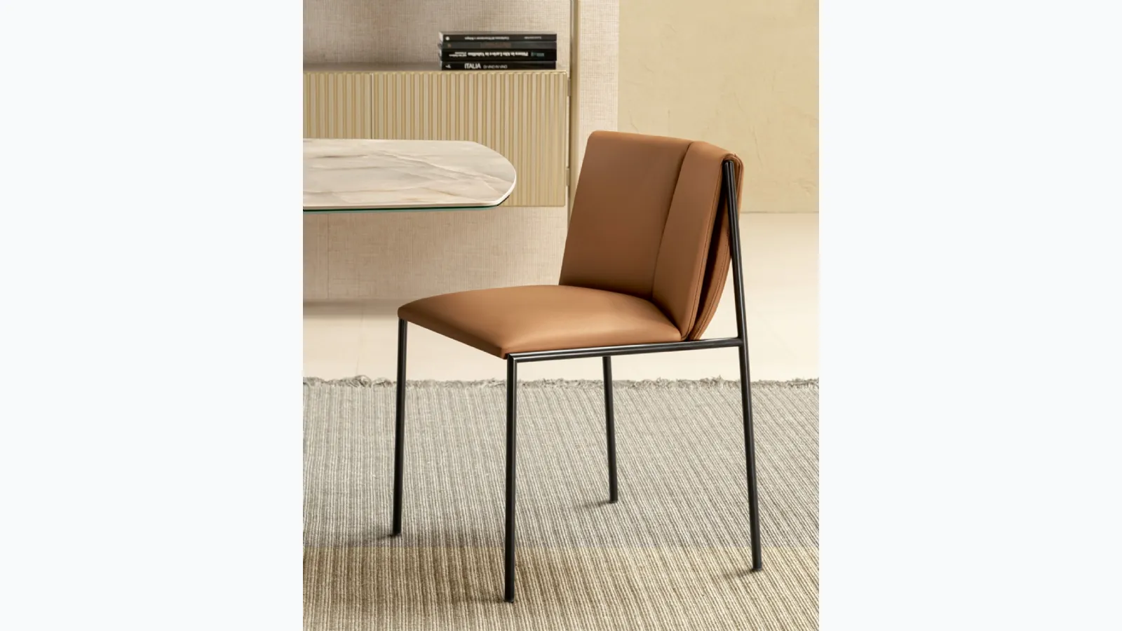Archimede Leather Chair by Riflessi