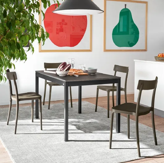 Argo chair with classic design in polipropylene by Connubia.