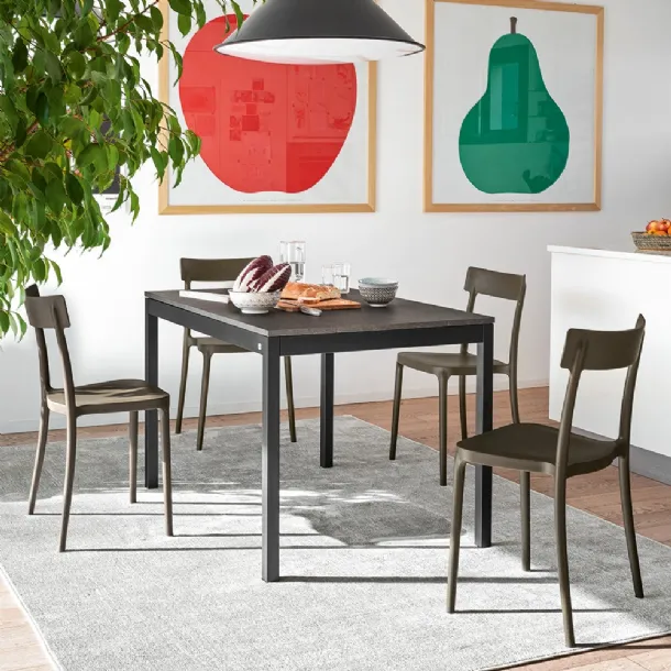 Argo chair with classic design in polipropylene by Connubia.