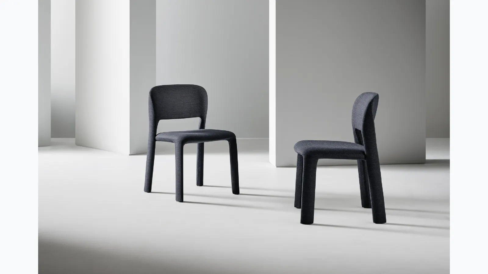 Chair upholstered in Artemis fabric by Bonaldo