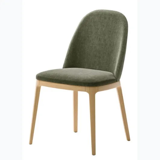 Augusta chair in padded fabric with ash structure by Veneta Cucine