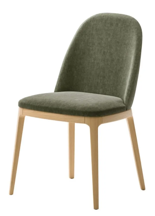 Augusta chair in padded fabric with ash structure by Veneta Cucine