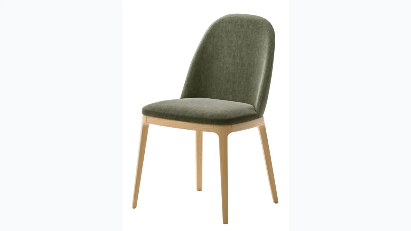 Augusta chair in padded fabric with ash structure by Veneta Cucine