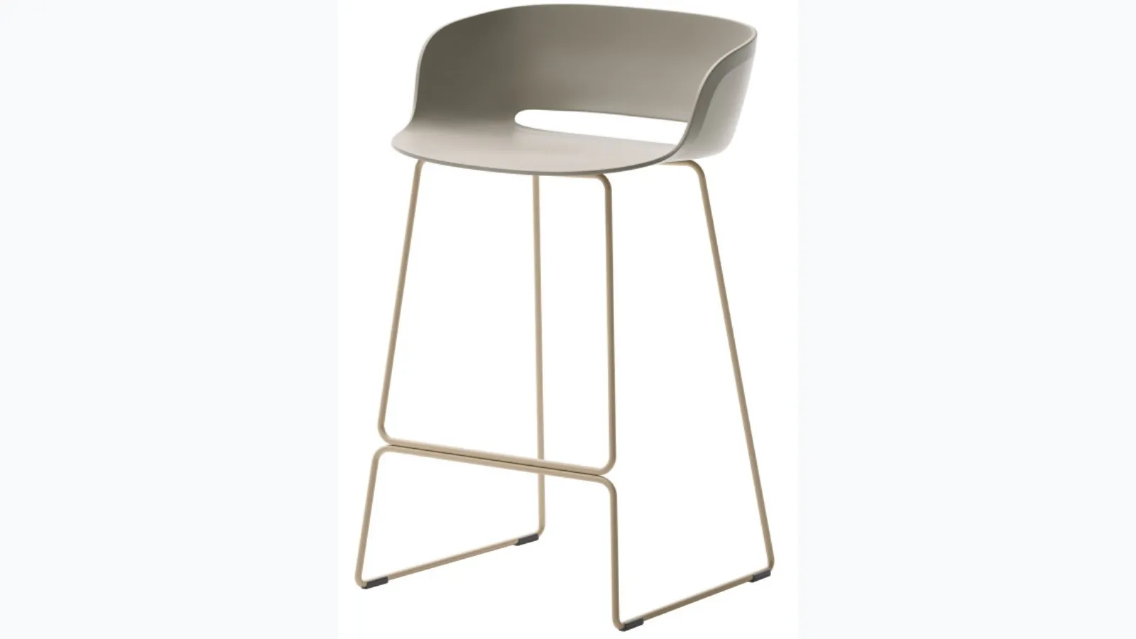 Babila stool in technopolymer with steel structure by Veneta Cucine.