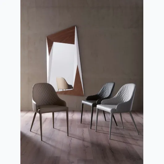 Quilted leather chair Betta by Ozzio