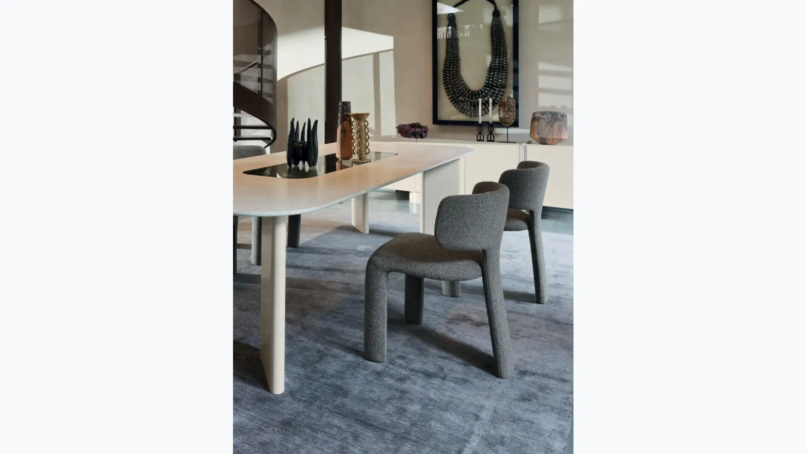 Bliss chair upholstered in Ditre Italia fabric