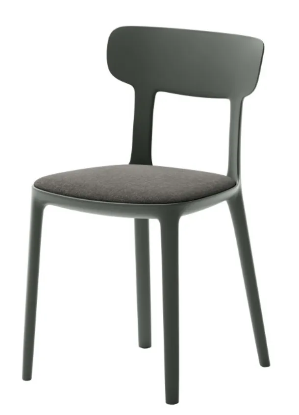 Canova chair in polypropylene with upholstered fabric seat by Veneta Cucine