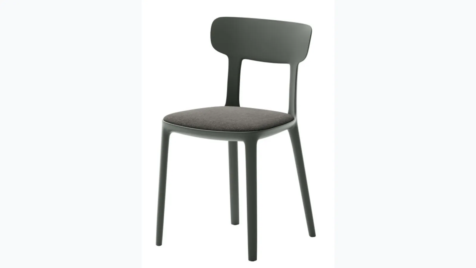 Canova chair in polypropylene with upholstered fabric seat by Veneta Cucine