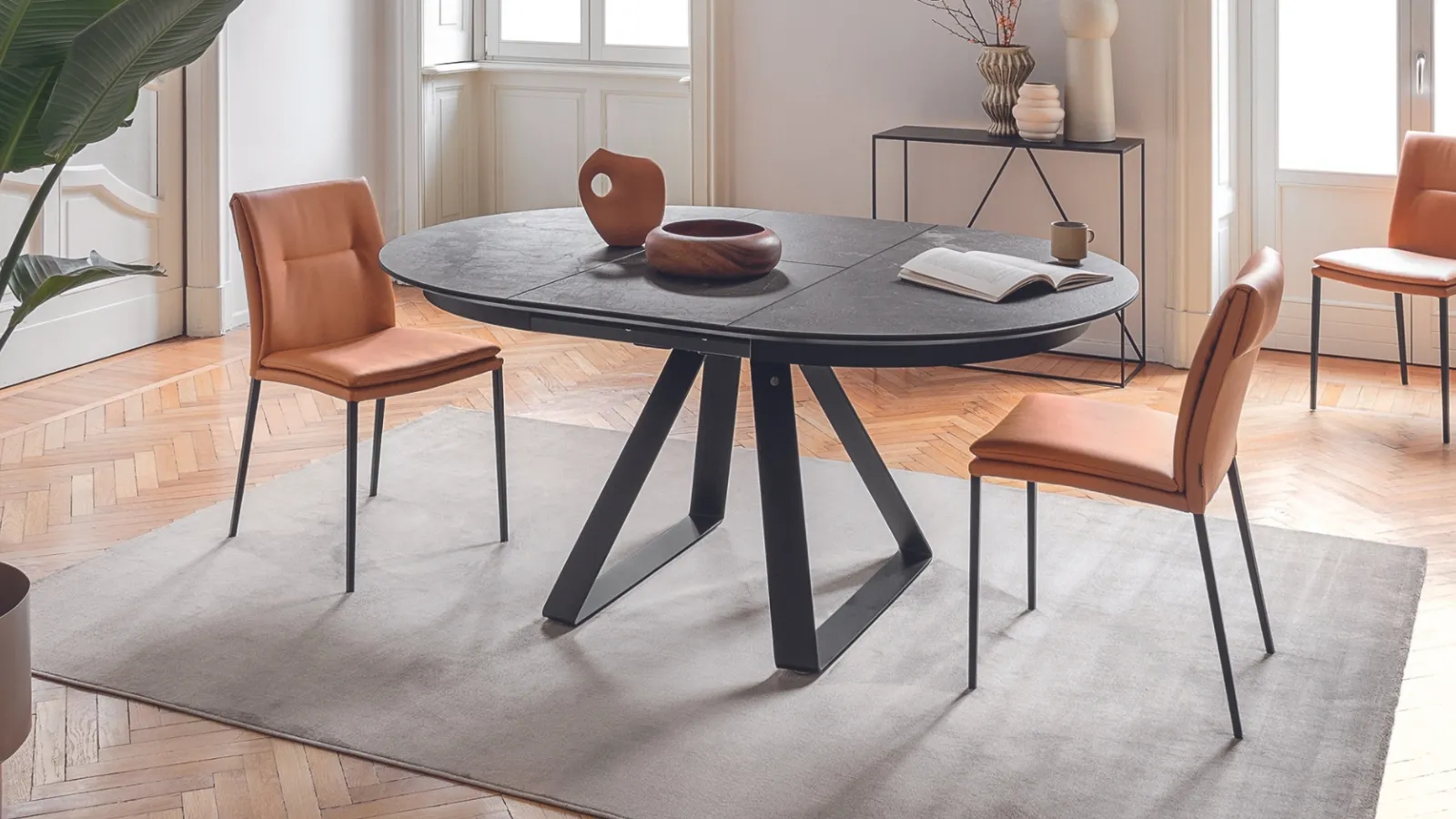 Carmen Large eco-leather chair by Calligaris