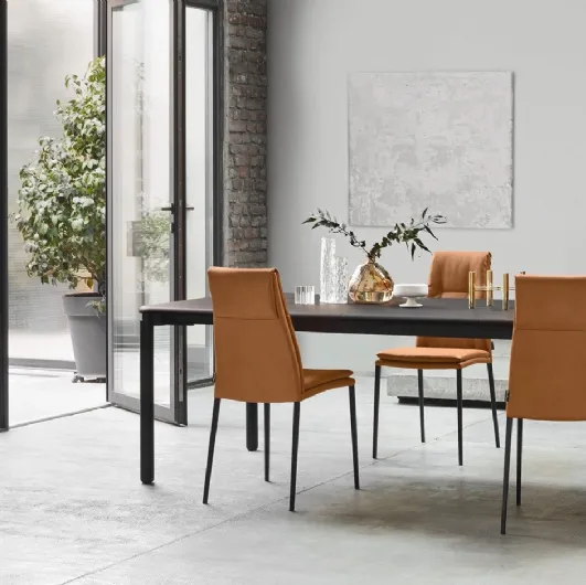Carmen chair in eco-leather by Calligaris