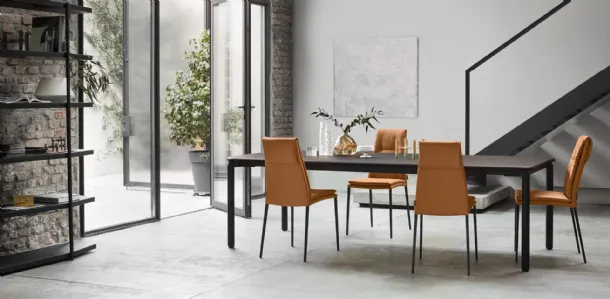 Carmen chair in eco-leather by Calligaris