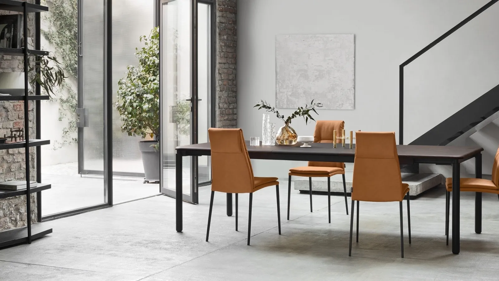 Carmen chair in eco-leather by Calligaris