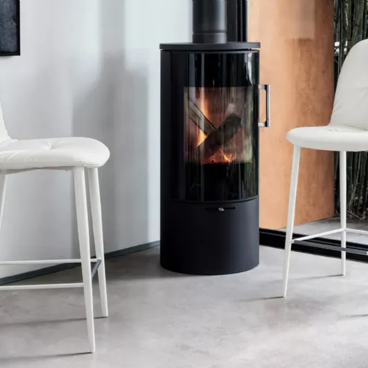 Faux leather stool Chantal by Bontempi