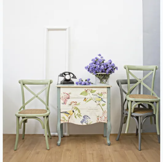 Cross wooden chair by Bizzotto