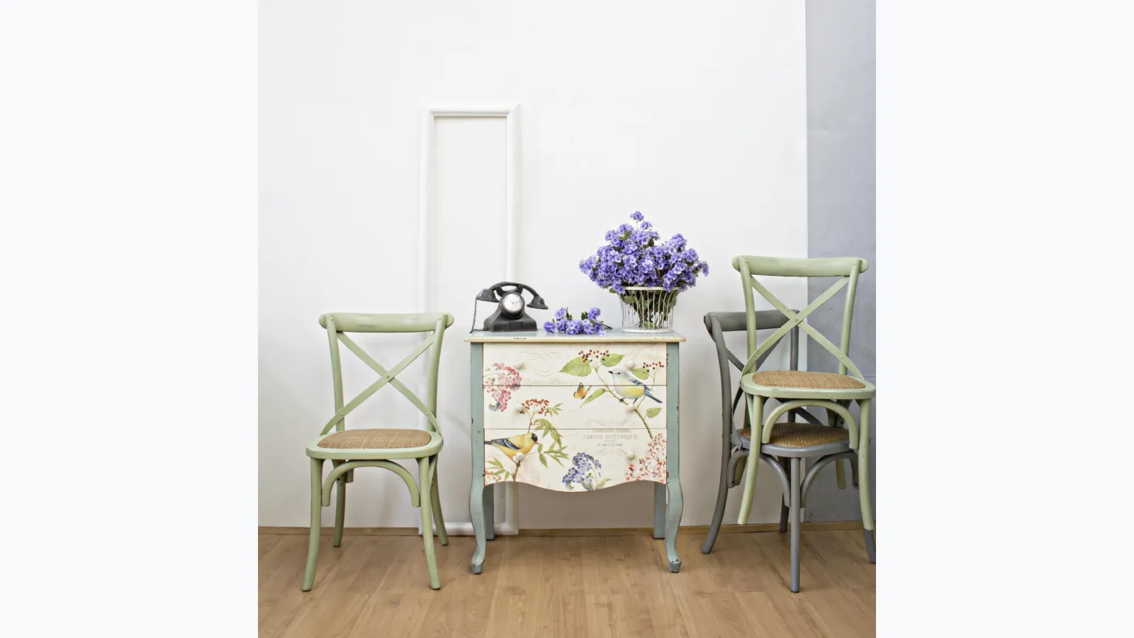 Cross wooden chair by Bizzotto